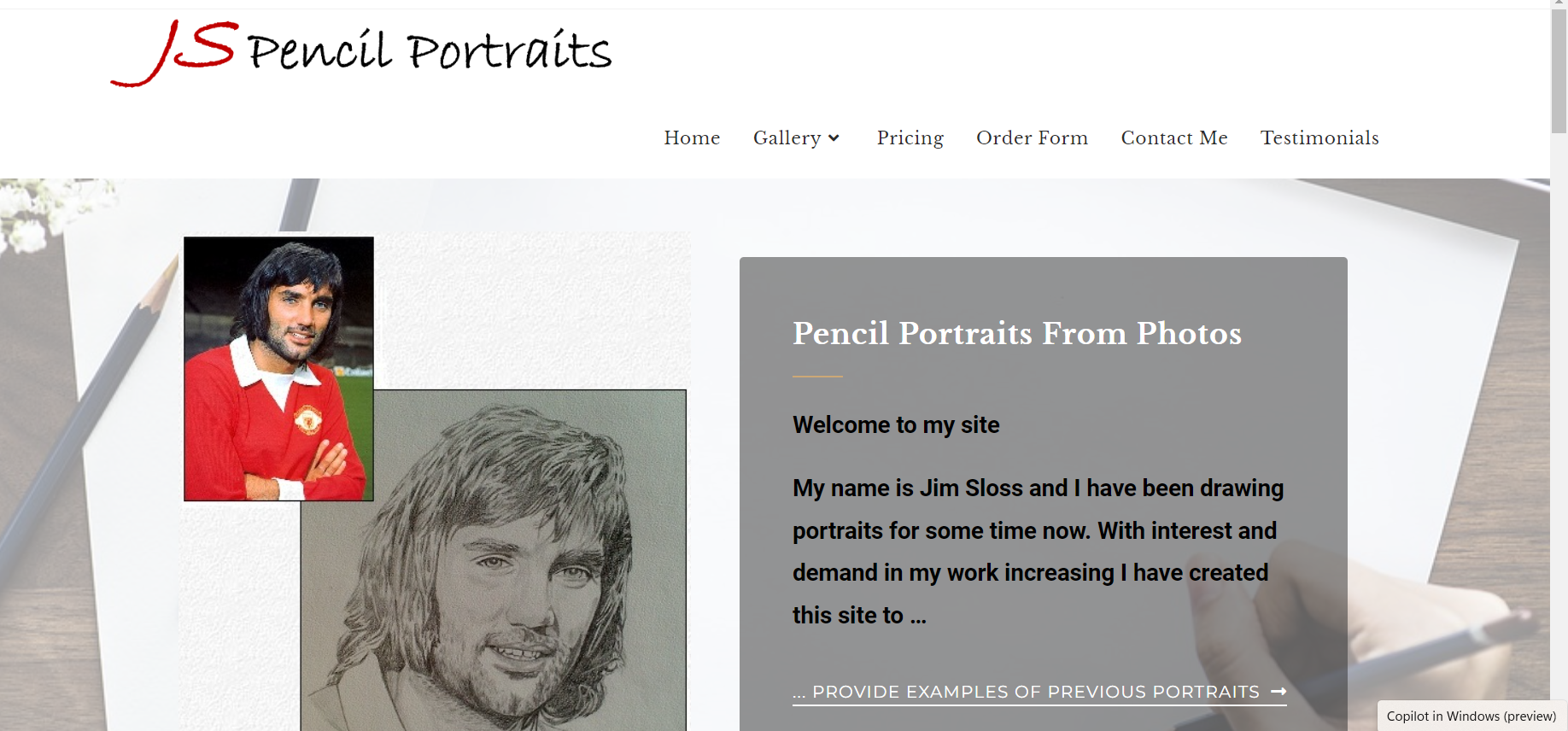 A screenshot of project six, my drawing website